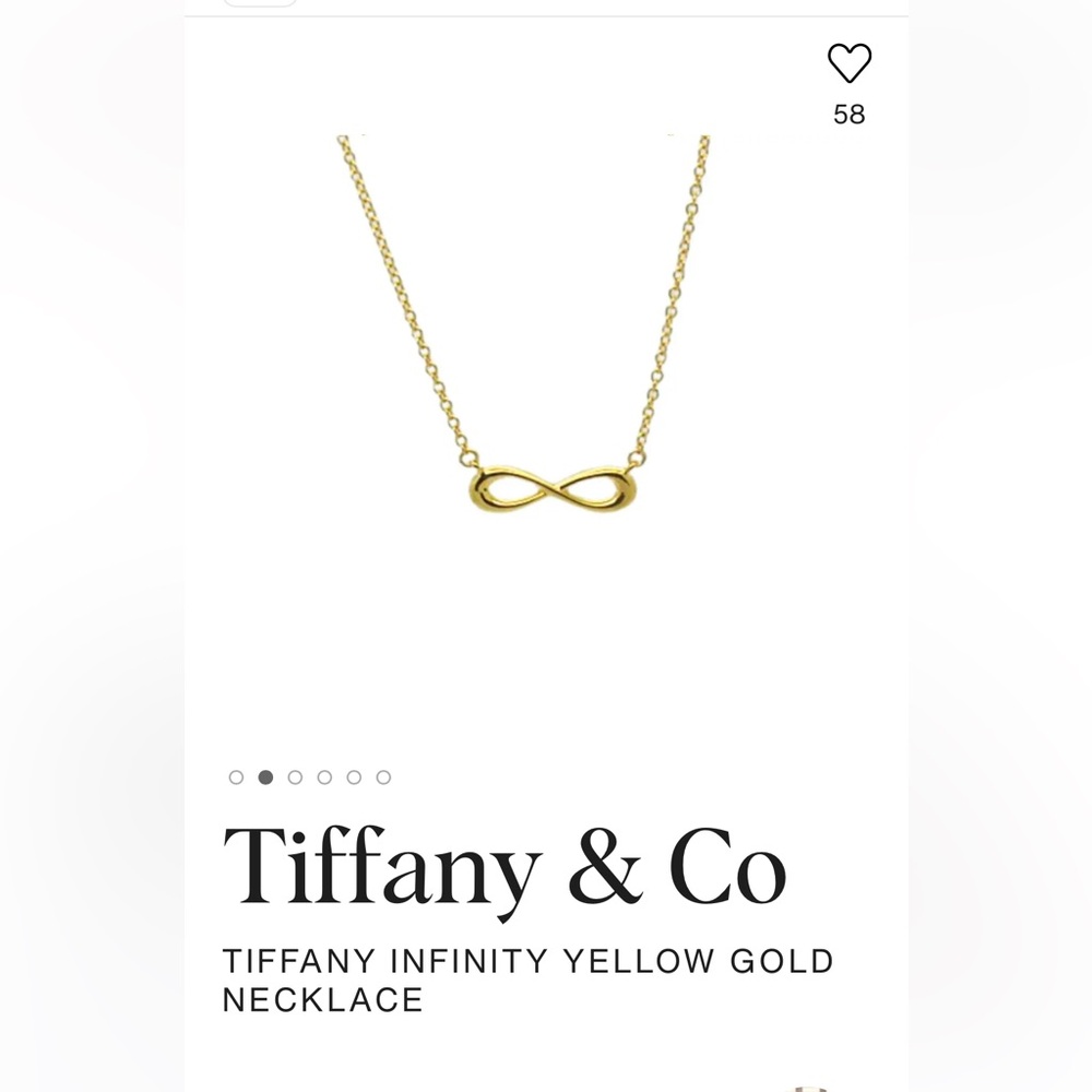 Preowned Tiffany & Co infinity gold necklace